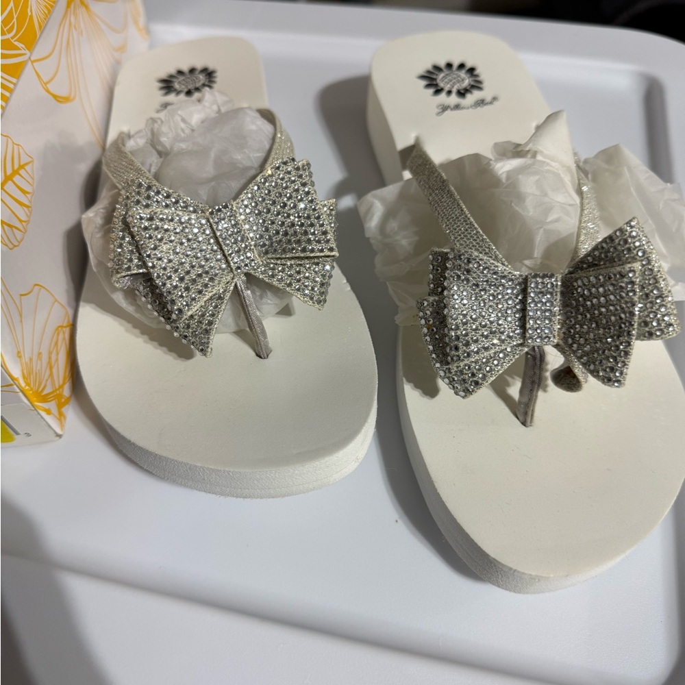 Yellow Box White Sandals